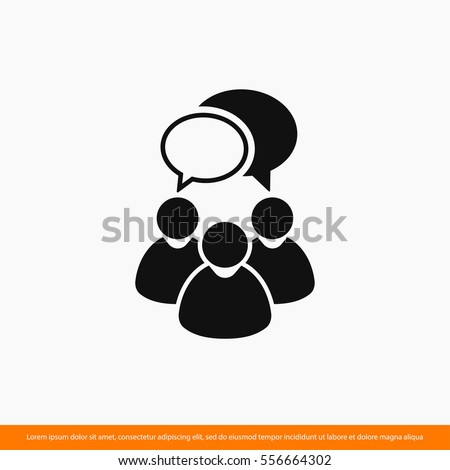 People talking  icon. One of set web icons 