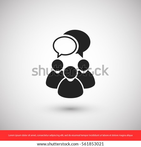 People talking  icon. One of set web icons 