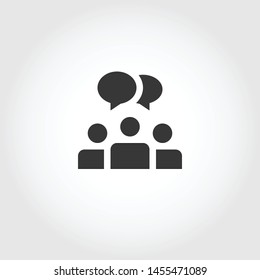 People Talking Icon Team Vector Illustration Stock Vector (Royalty Free ...
