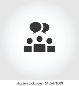 People talking Icon Team Vector  Illustration