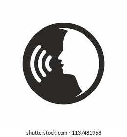 People talking icon. Vector