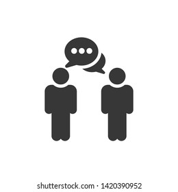 People Talking Icon Vector Illustration 
