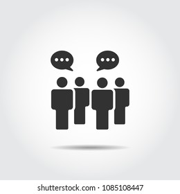  People Talking Icon work group Team  Vector