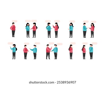 Conjunto de Elementos de Ilustração de Fala 