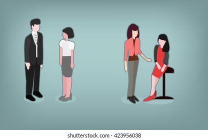 people talking isolated