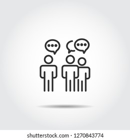 people talking silhouette vector