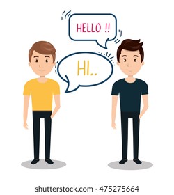 people talking speech communication vector illustration design