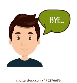 people talking speech communication vector illustration design