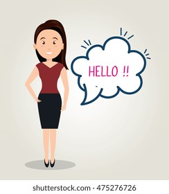 people talking speech communication vector illustration design