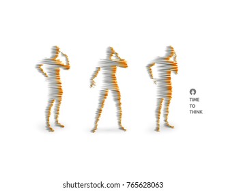 People talking together. Men arguing with each other. Concept communication. Vector illustration.