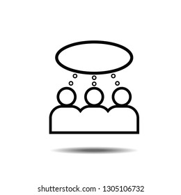 People talking user icon vector flat design