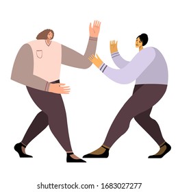 People are talking. Vector dialog illustration. Flat illustration. Poster. Flyer 
