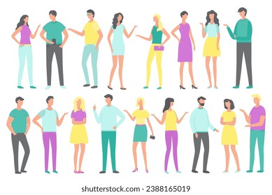 People talking. Vector illustration. Chats with friends provide space for people to share their thoughts and feelings Engaging in discussions allows people to explore different viewpoints and broaden