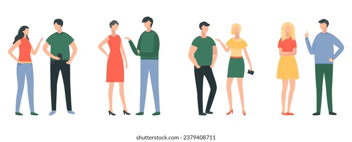 People talking. Vector illustration. Effective interaction through speaking promotes understanding and empathy among people In world filled with messages, it is important to listen and understand