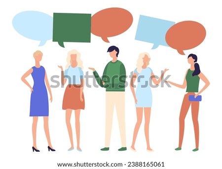 People talking. Vector illustration. Effective communication is essential for individuals to convey their thoughts and feelings Conversations play vital role in establishing and nurturing personal