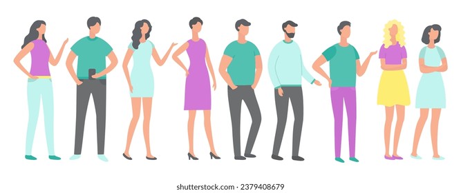 People talking. Vector illustration. Engaging in discussions allows people to explore different viewpoints and broaden their understanding Negotiations are means for people to find mutually beneficial
