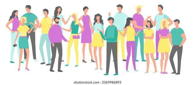 People talking. Vector illustration. Human beings have natural inclination to engage in conversations with one another Community is built upon foundation people engaging in meaningful dialogues