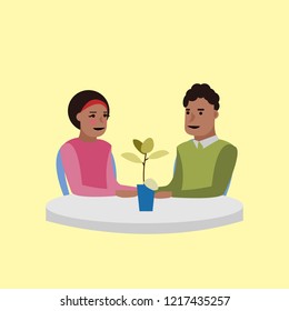 people talking vector illustration for web	