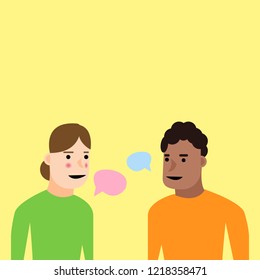 people talking vector illustration for web