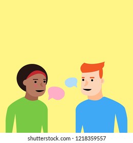 people talking vector illustration for web