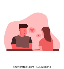 people talking vector illustration for web	