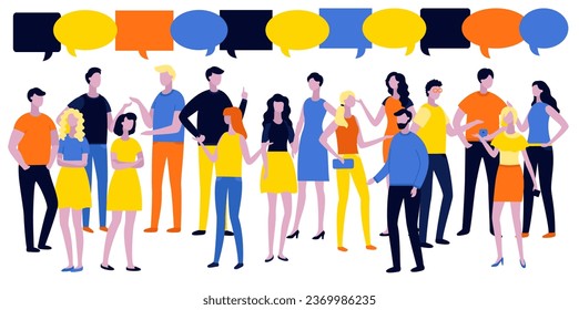 People talking. Vector illustration. In world filled with messages, it is important to listen and understand others perspectives Human beings have natural inclination to engage in conversations