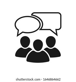 people talking vector simple icon