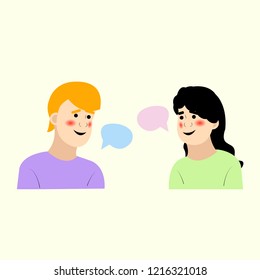 people talking vector for web