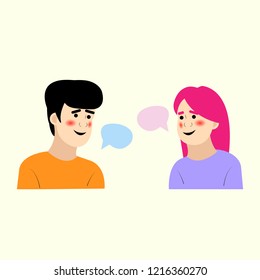 people talking vector for web
