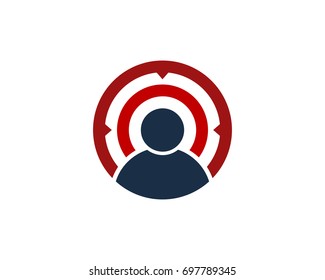 People Target Icon Logo Design Element