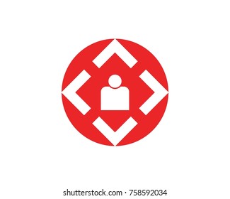 People target logo design template