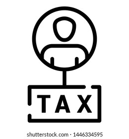 People tax icon. Outline people tax vector icon for web design isolated on white background
