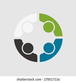 People team 4 in business meeting 