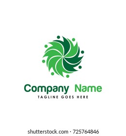 people team circle logo vector