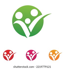 Equipo de personas Logo de grupo comunitario, red e icono social vector