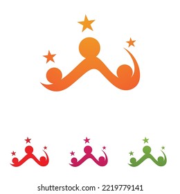 People team Community group logo, network and social icon vector