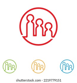 People team Community group logo, network and social icon vector