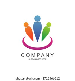 
People in team and community logo design
