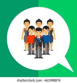 People as Team Development Concept Icon