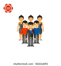 People as Team Development Concept Icon