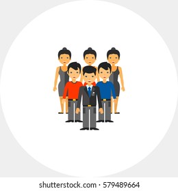 People as Team Development Concept Icon