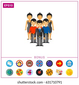 People as Team Development Concept Icon