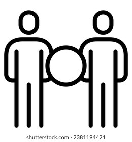people team group  icon line symbol sign vector
