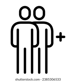 people team group  icon line symbol sign vector
