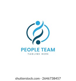 people team group logo design human shape design circle