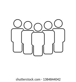 People team icon line style