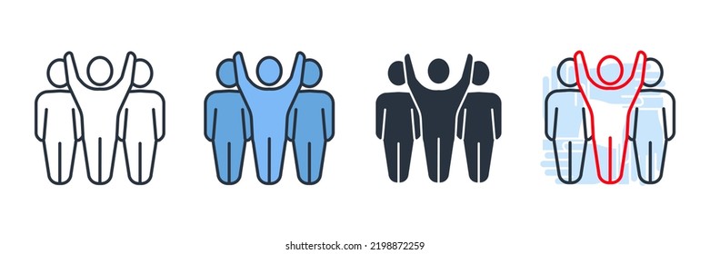 People team icon logo vector illustration. work group symbol template for graphic and web design collection