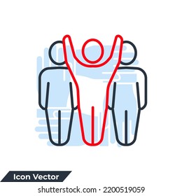 People team icon logo vector illustration. work group symbol template for graphic and web design collection