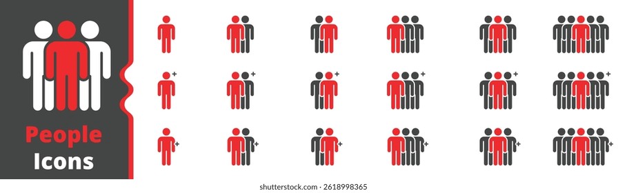 People Team Icon Pixel Perfect Design, Group Of People Icon, Team People Icon, Persons Symbol,
