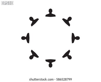 People team, icon, vector illustration eps10